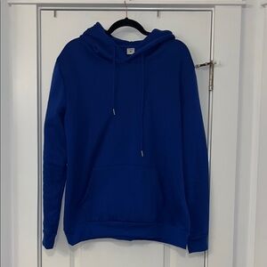 Vibrant Royal Blue Relaxed Fit Pullover Sweatshirt